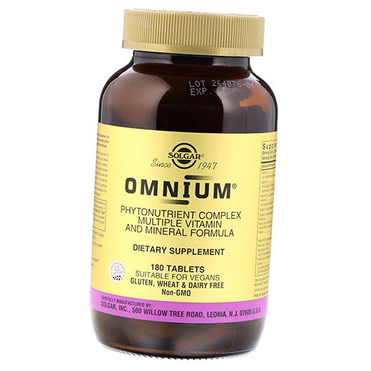 

Комплекс фитонутриентов, Omnium Phytonutrient Complex, Solgar 180таб (36313184)