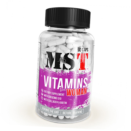 

Витамины для женщин, Vitamins for Woman, MST 90капс (36288004)