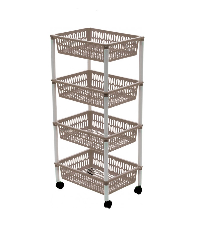 

Этажерка Heidrun Baskets 4-х ярусная, 40*30*89см Серо-коричневая (HDR-1564)