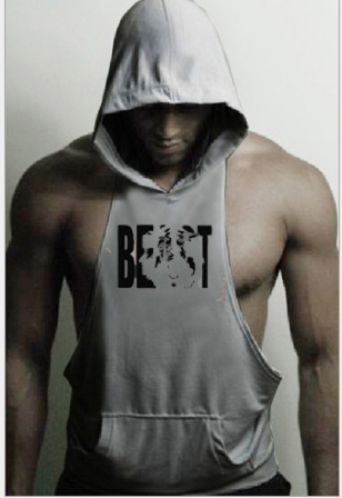

Майка мужская с капюшоном BEAST Pink Hero серая 11911, Майка мужская с капюшоном BEAST Pink Hero серая 11911 L