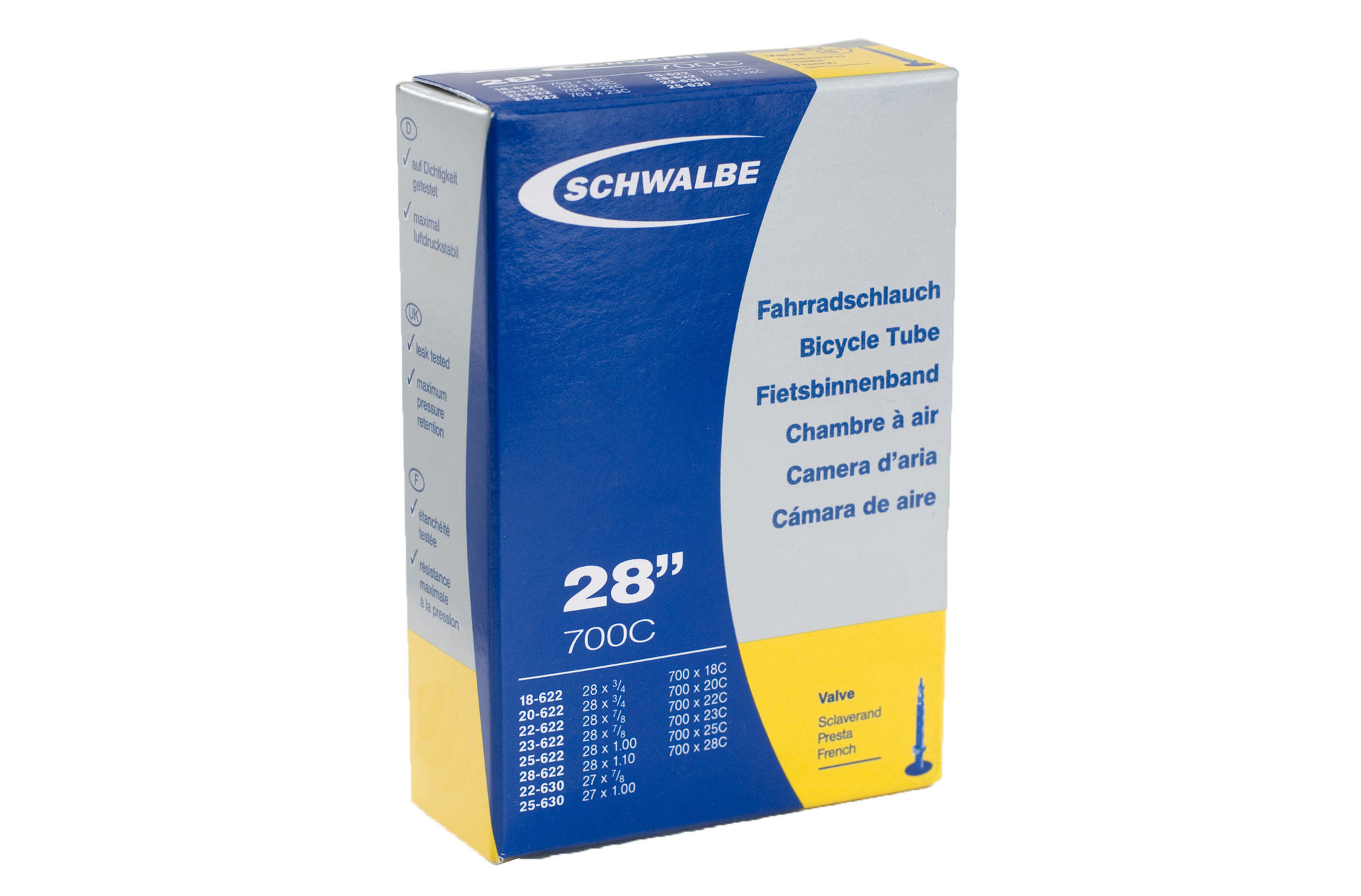 

Камера Schwalbe 700 x 18 / 28 SV15 Presta 40мм (DES004)