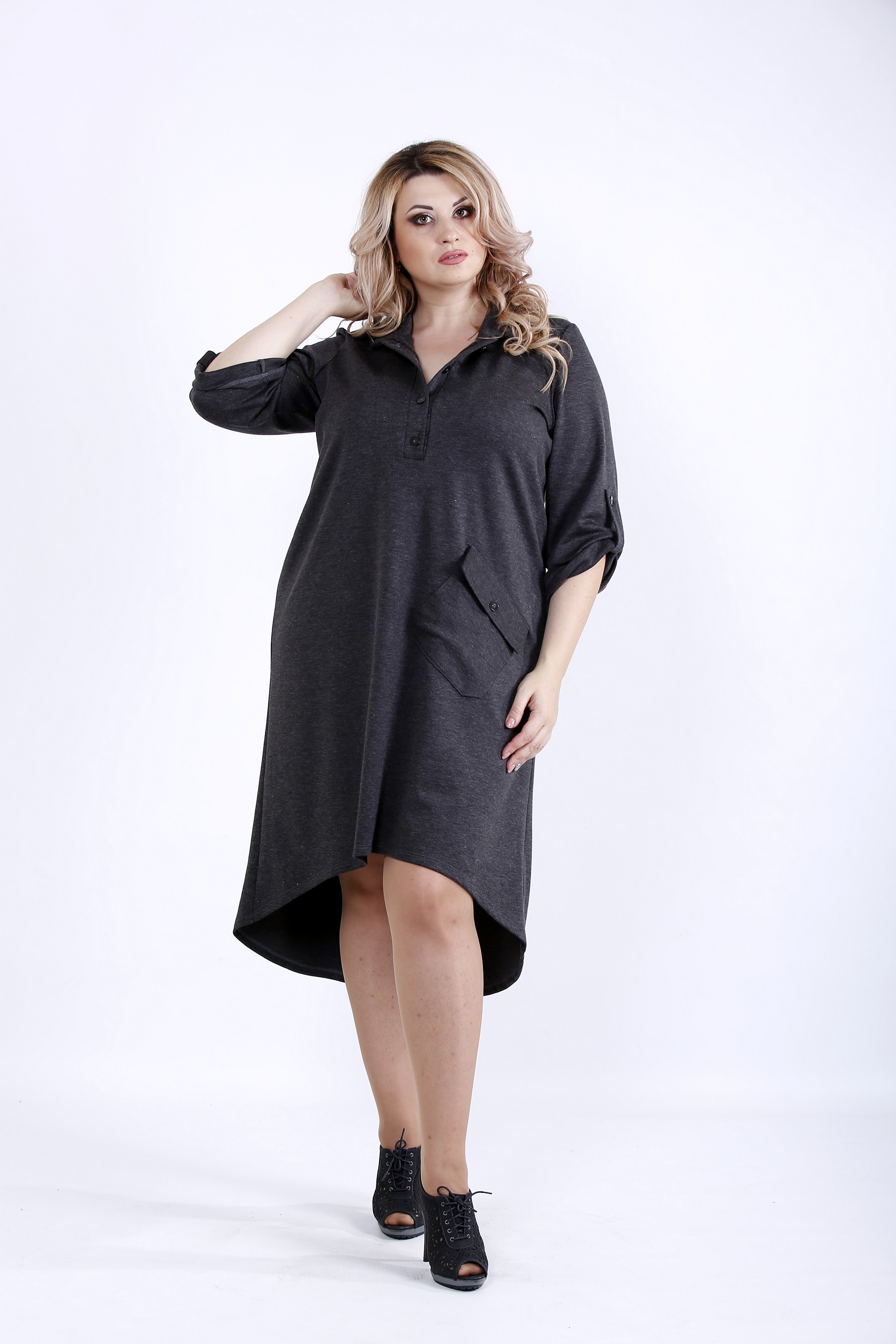 

Платье GARRY-STAR 0883-3  Серый, Платье GARRY-STAR 0883-3 54 Серый