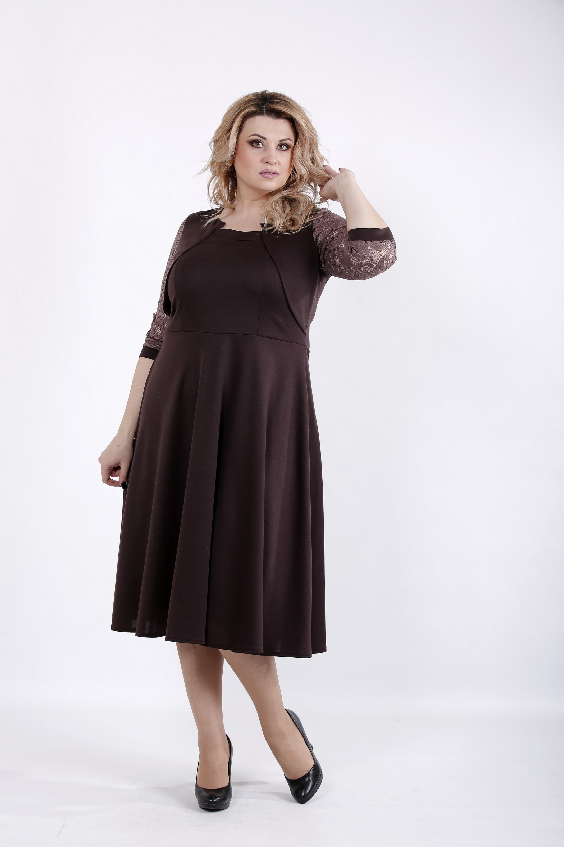 

Платье GARRY-STAR 01033-3  Коричневый, Платье GARRY-STAR 01033-3 58 Коричневый