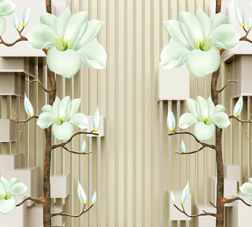 

3D Фотообои бумажные DeCors 3Д цветы 300x270 см 3 сегмента (181069)