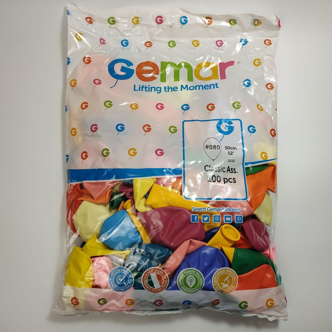

Воздушные шары Gemar пастель 12"(30 см) ассорти 100 шт