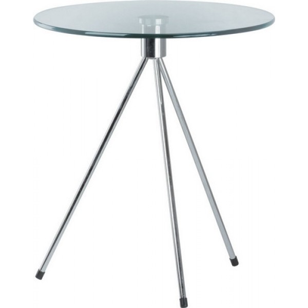 

Журнальный столик стеклянный круглый в гостиную ножки нержавеющая сталь Три Group SDM