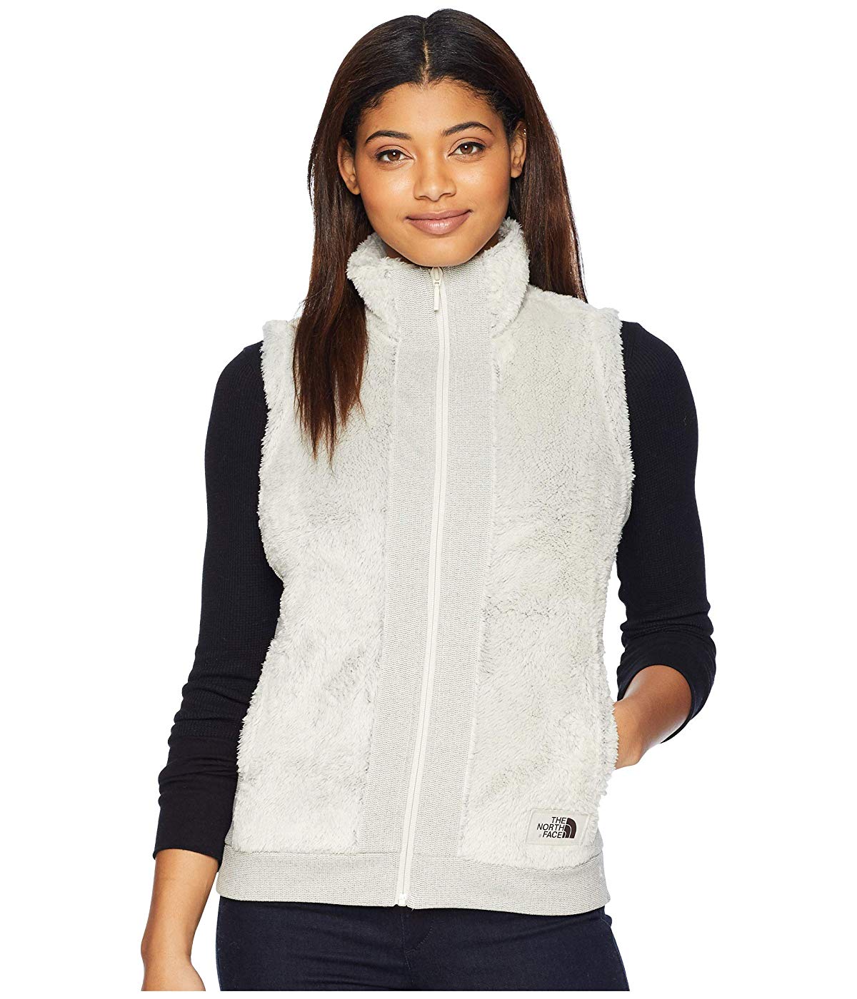 North face deals furry fleece vest