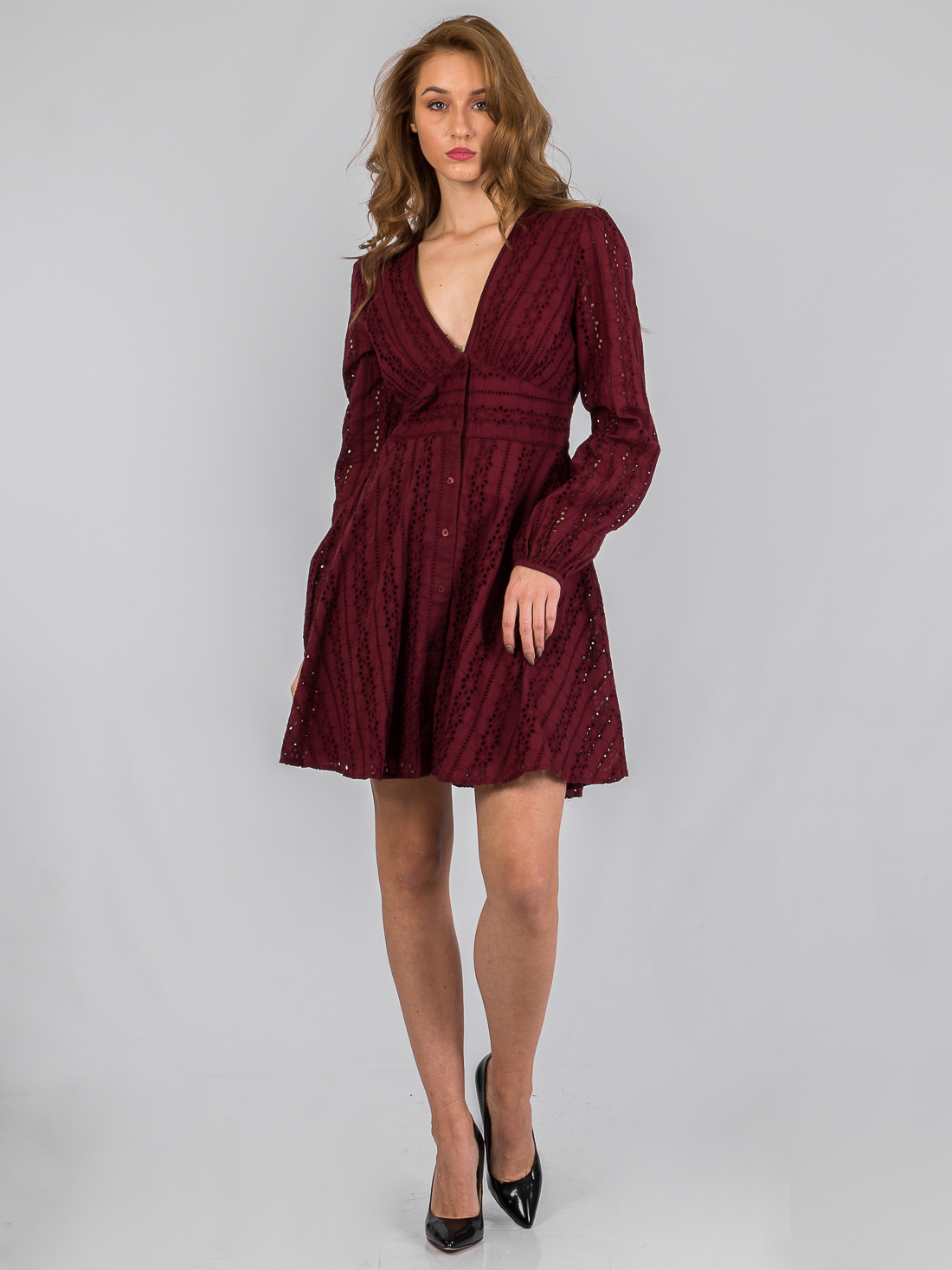 

Платье NA-KD 1014000692  Бордовый, Платье NA-KD 1014000692 M Бордовый
