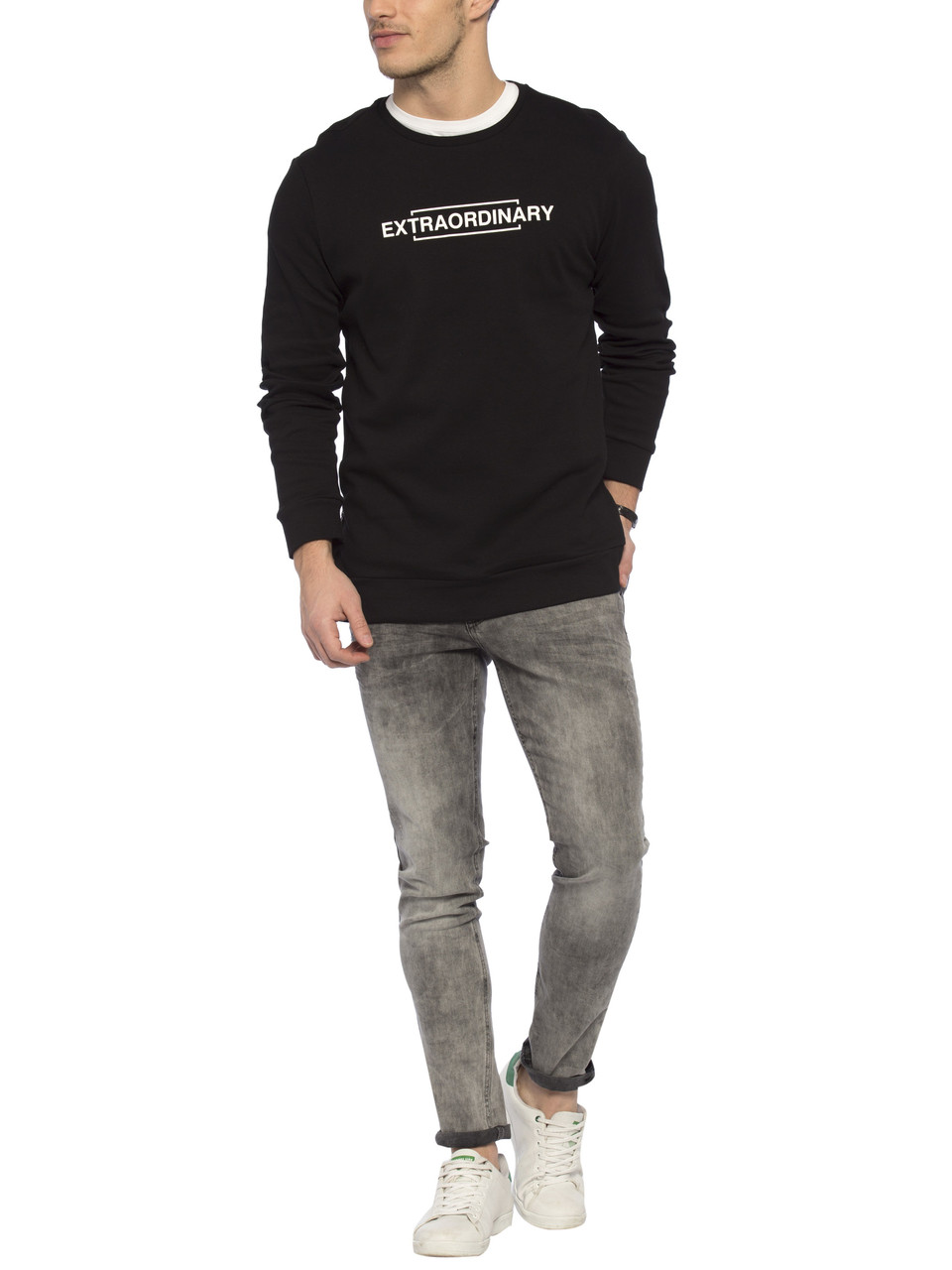 

Свитшот LC Waikiki Extraordinary XXL Черный (LCWKnitwear-1430-4)