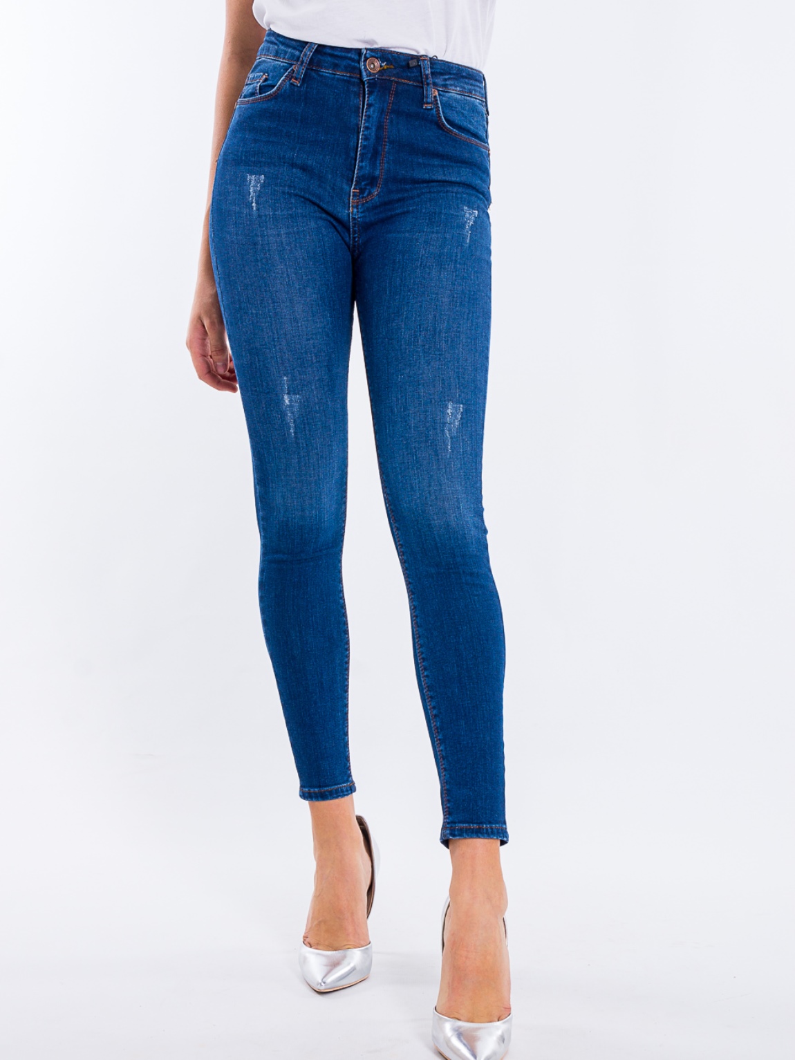 

Джинсы skinny BEBE PLUS 24354 XS Синий