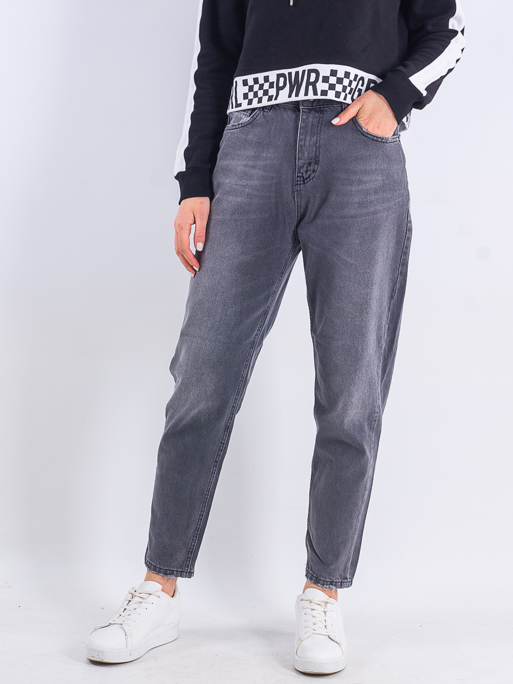 

Джинсы mom Orfeo Negro 10317 L Графит