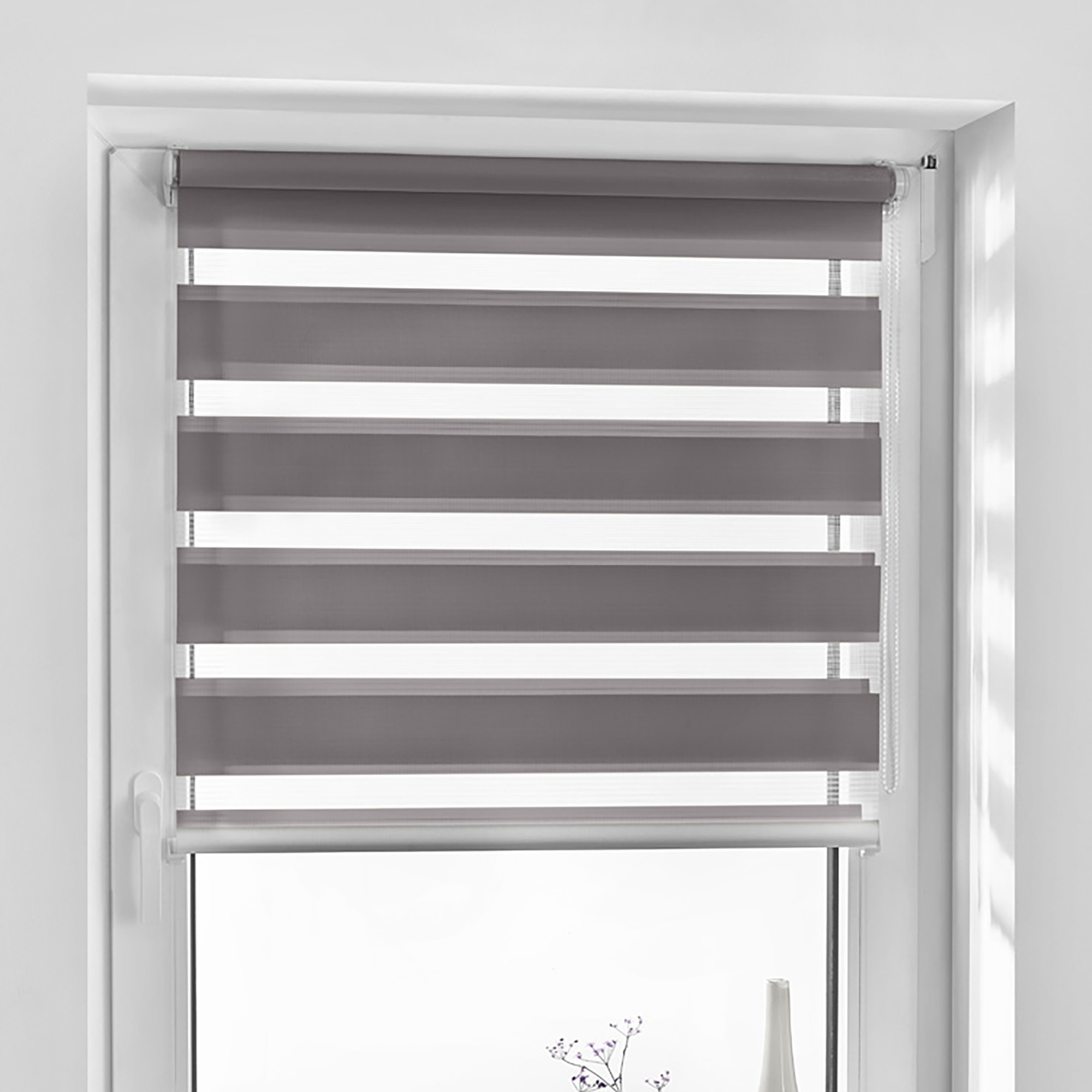 

Рулонные шторы День-Ночь BH00-1408 Темно-коричневый (1307) 60x140 см