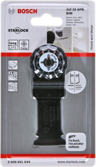 

Пиляльне полотно Bosch Starlock BIM 32x50 мм Wood and Metal AIZ 32 APB