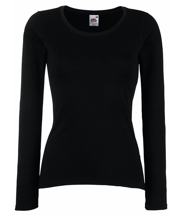 

Футболка Fruit of the Loom Long sleeve lady-fit XS Черный