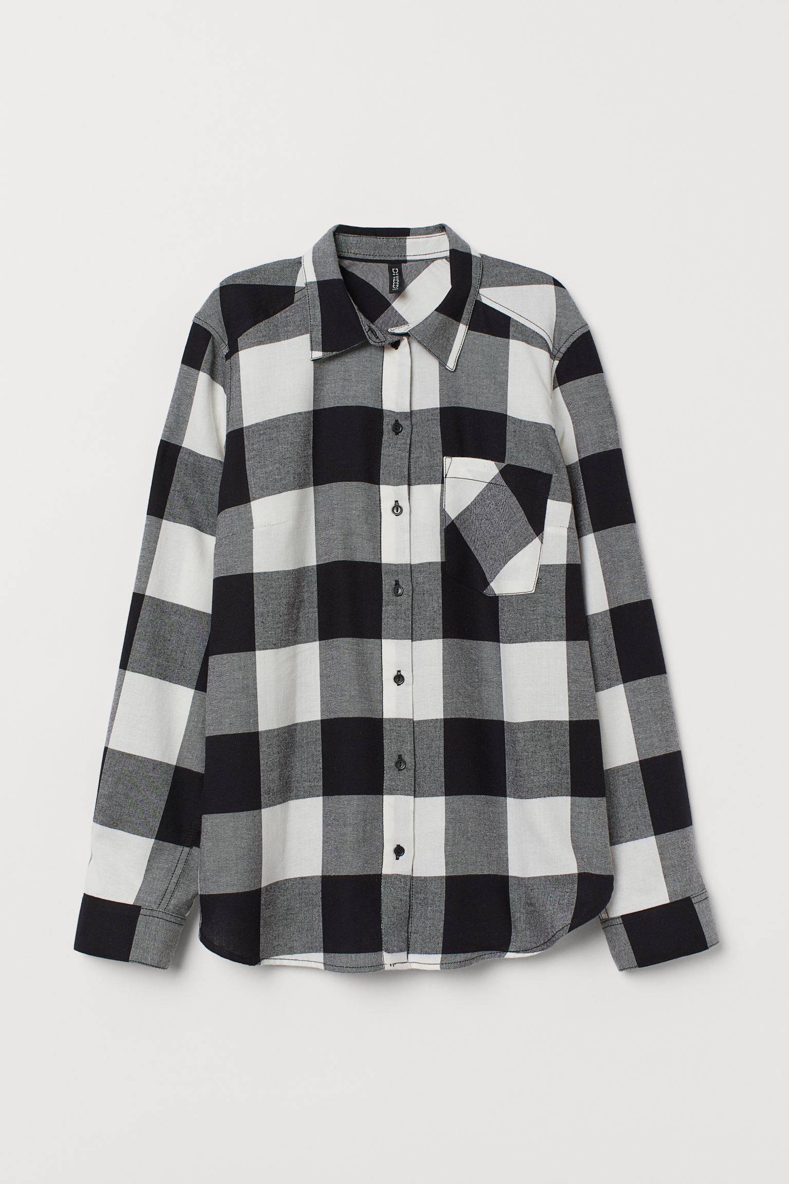 

Рубашка H&M 36 черно белая клетка 30126893650