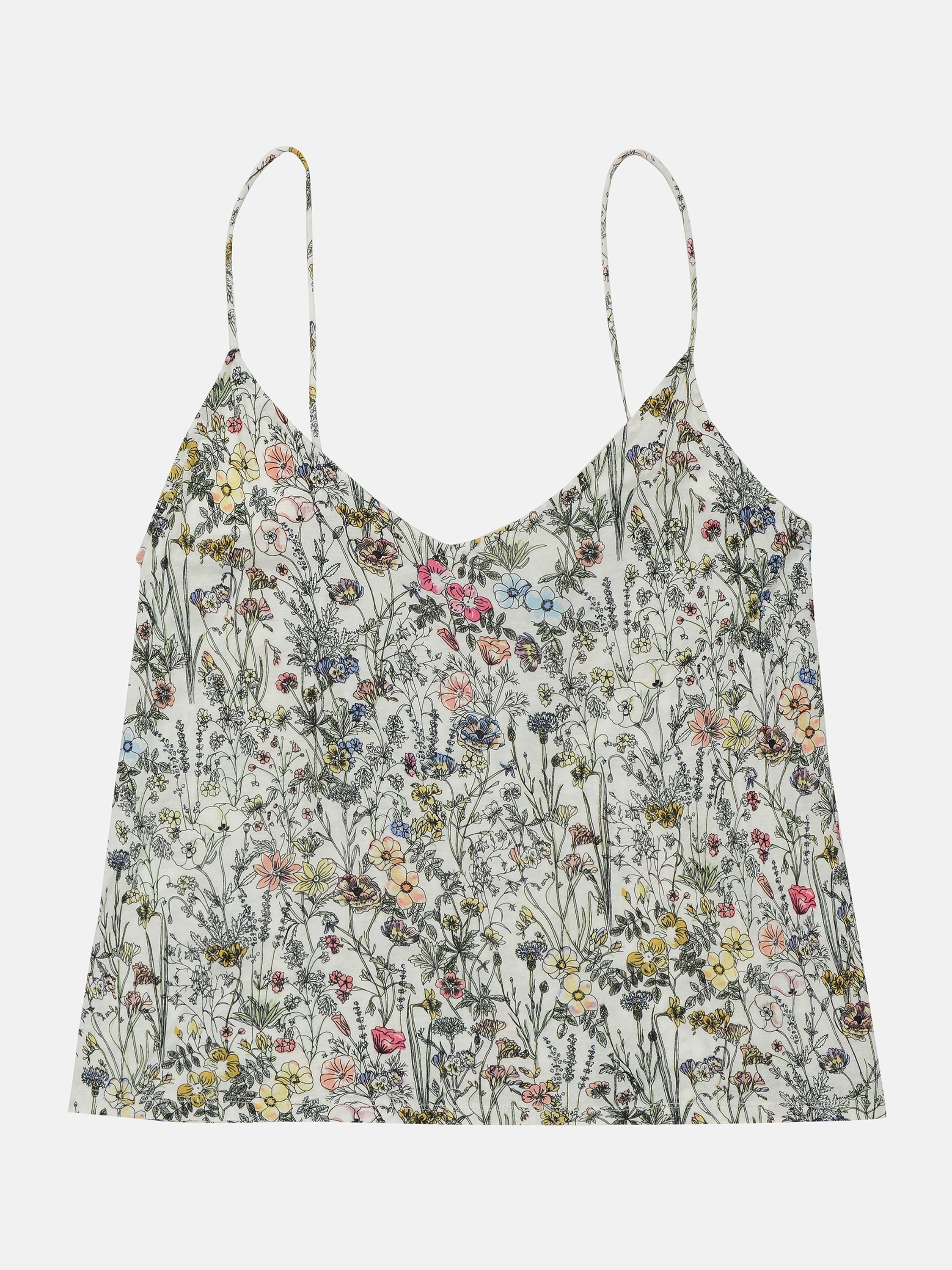 

Майка H&M  белый цветы 29114910655, Майка H&M L белый цветы 29114910655