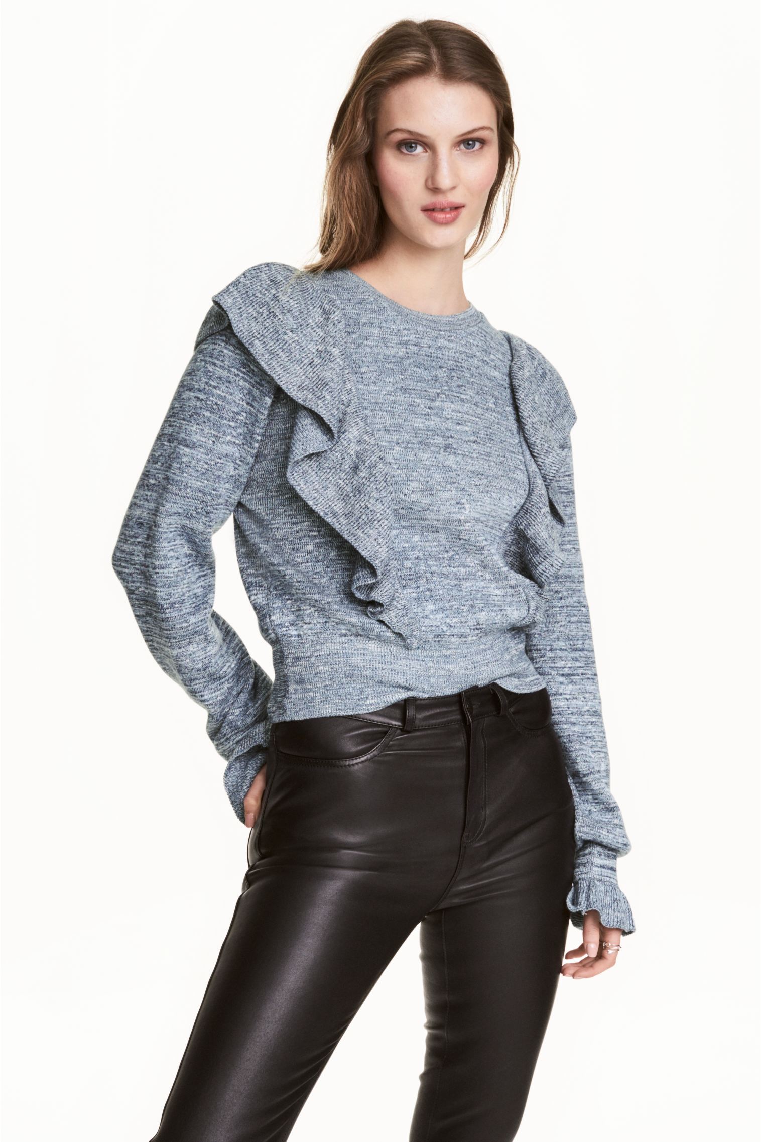 

Джемпер H&M 34 синий меланж 22014991825