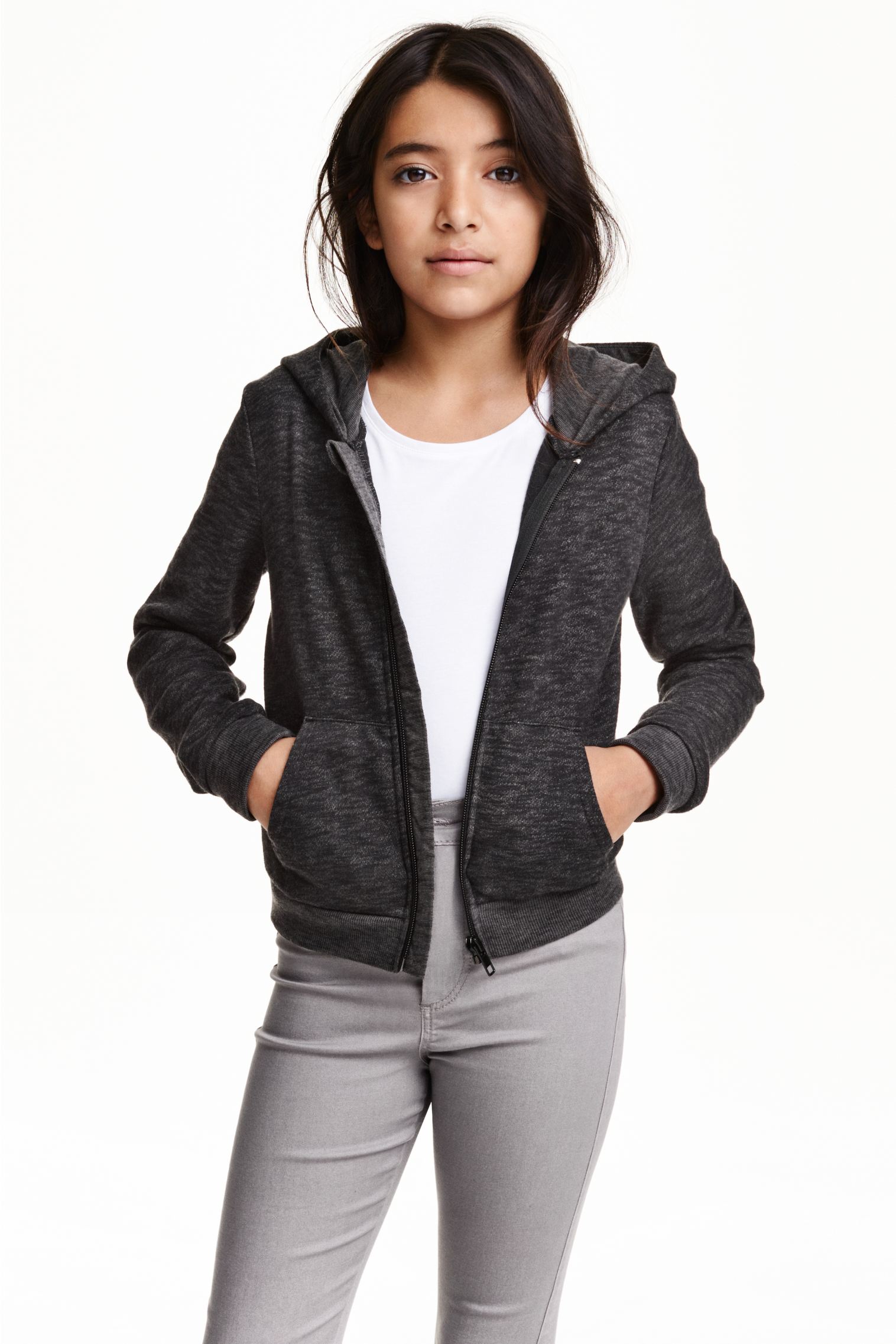 

Толстовка H&M 134 140см темно серый меланж 6012858054