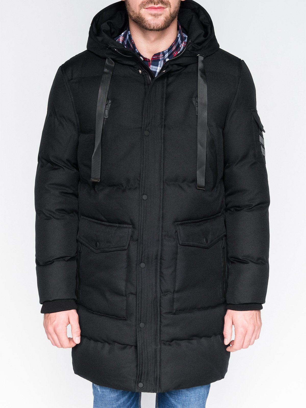 

Куртка Ombre c381 стьобана чорна M 5902228079453