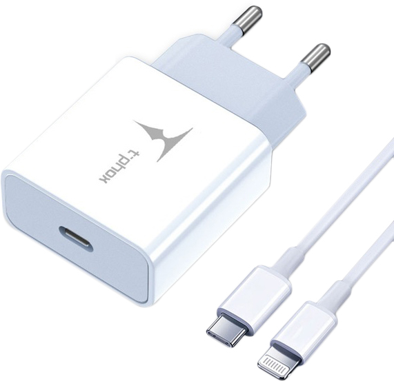 

Сетевое зарядное устройство T-phox PD 18W Charger+C-Lightning 18W cable 1 м White (T-P01(W)+C-Lightning)