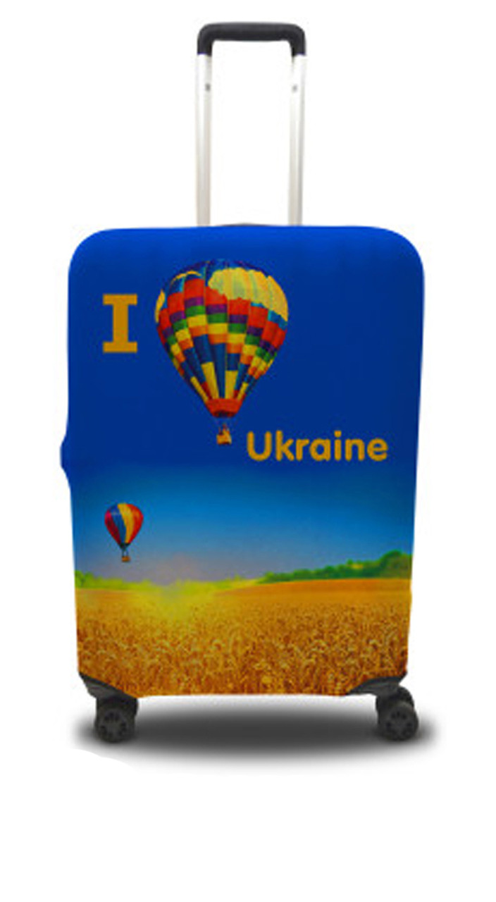 

Чехол для чемодана Coverbag я люблю Украину L голубой