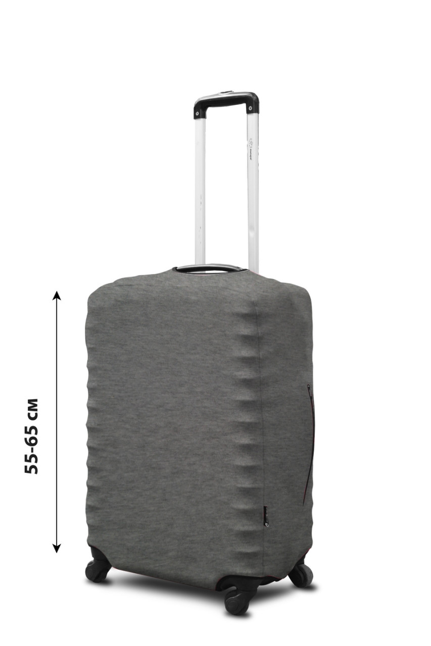

Чехол для чемодана Coverbag неопрен M серый меланж