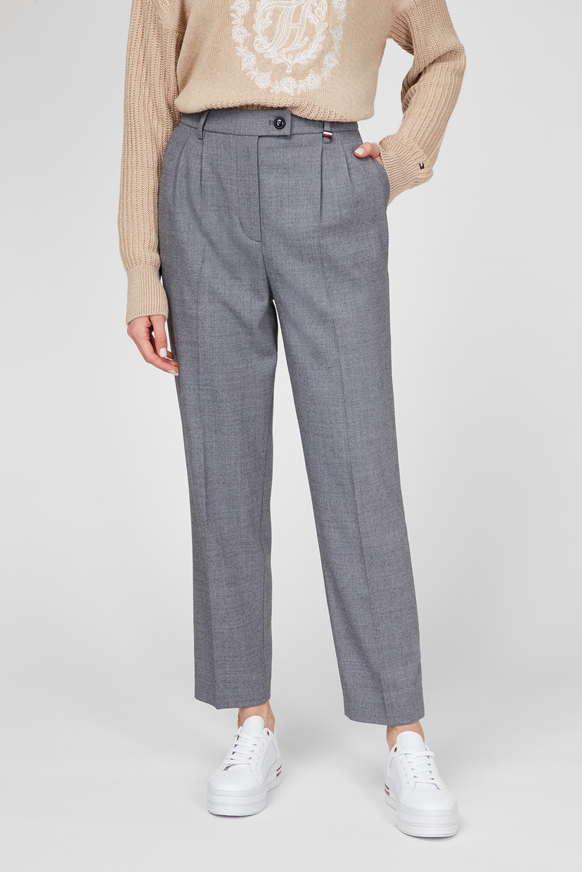 

Женские серые брюки TAPERED WOOL BLEND Tommy Hilfiger 34 WW0WW30064