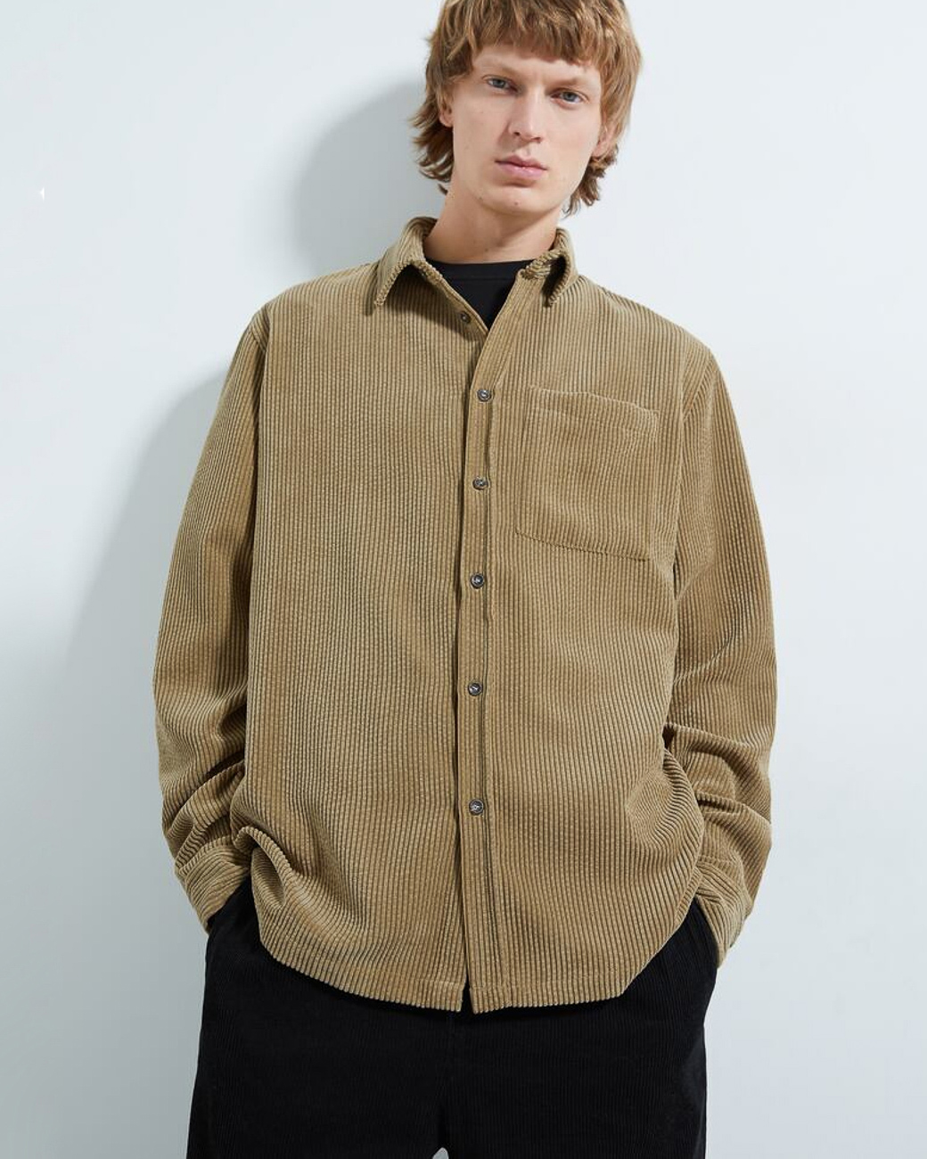 

Рубашка д/р Zara М0106668 (0387/401/707) цвет бежевый XL