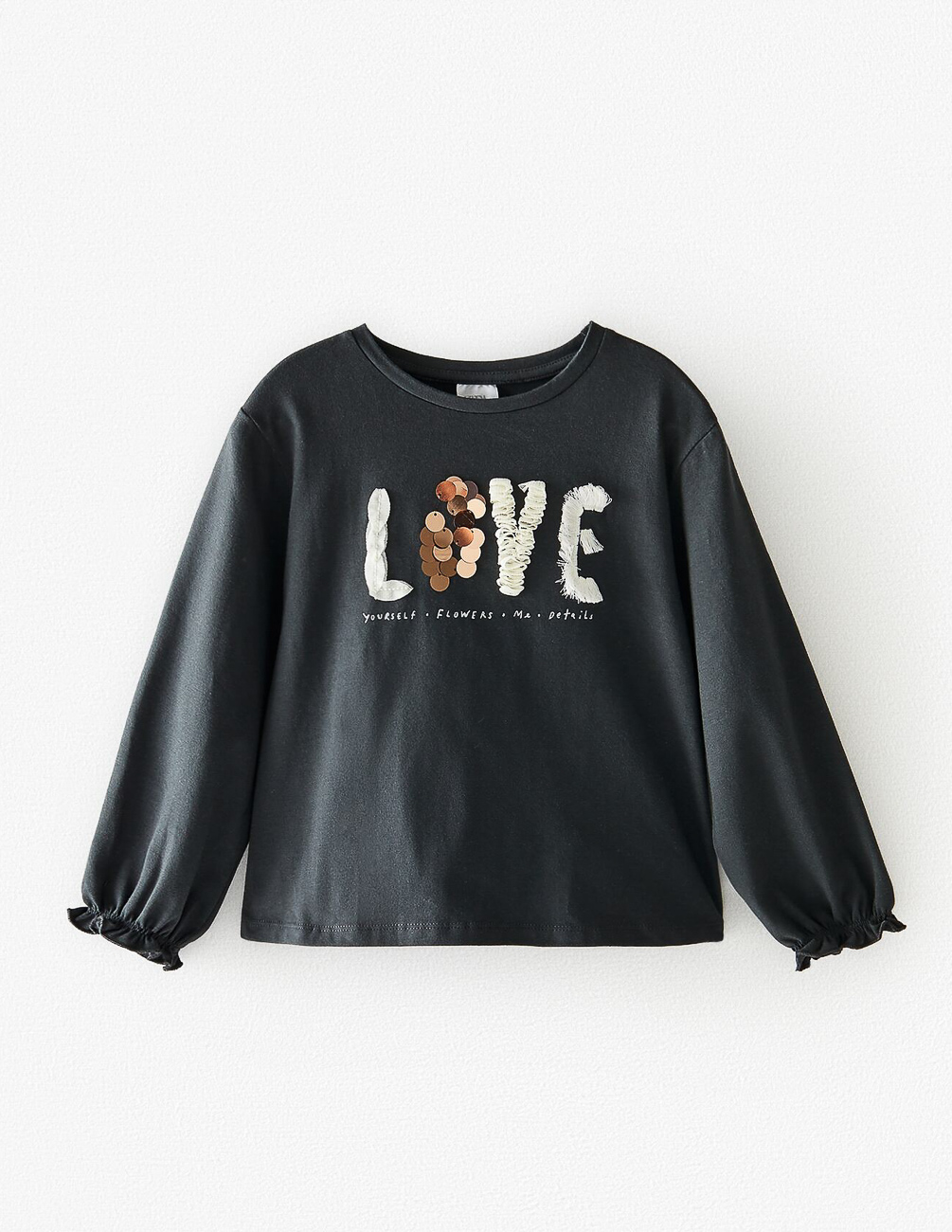 

Футболка д/р Zara ДД002513 (5350/606/807) цвет серый 140