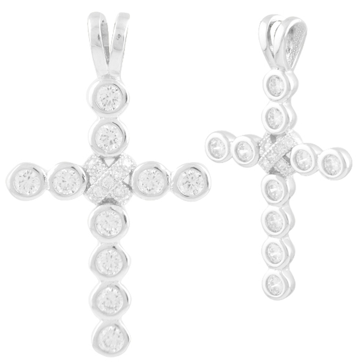 

Серебряный крестик SilverBreeze с фианитами