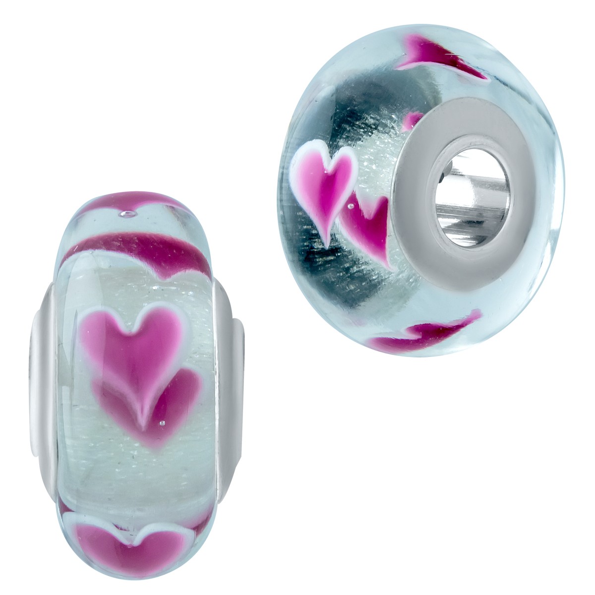 

Серебряный шарм SilverBreeze с стеклом Мурано