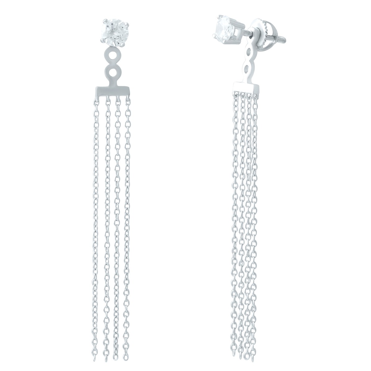 

Серебряные серьги SilverLine с фианитами