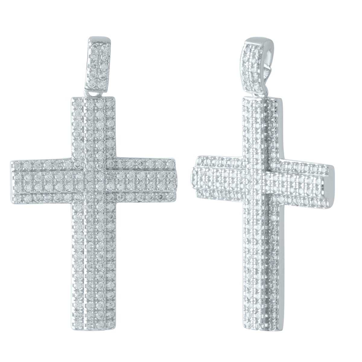 

Серебряный крестик SilverLine с фианитами