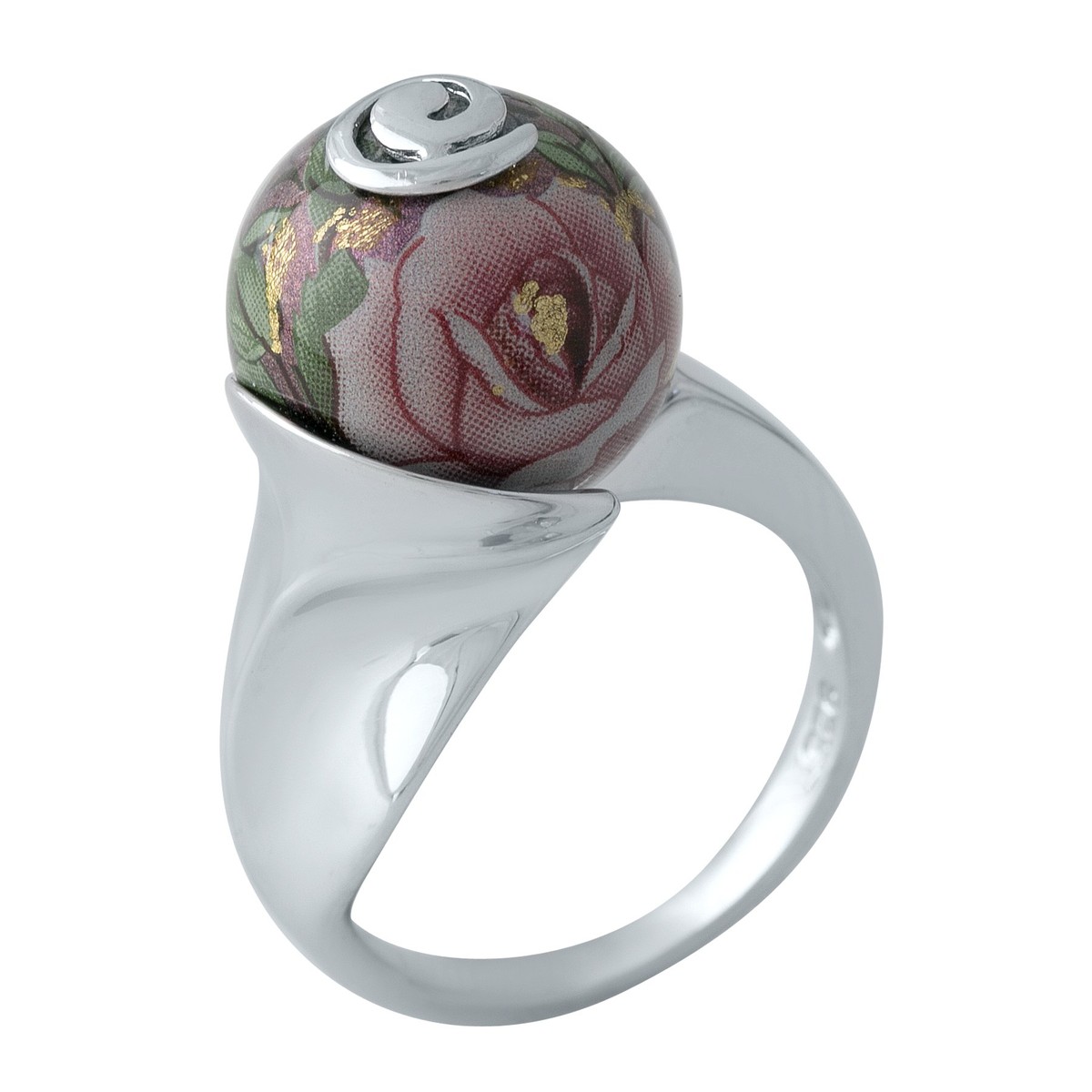 

Серебряное кольцо SilverLine с емаллю 17 размер