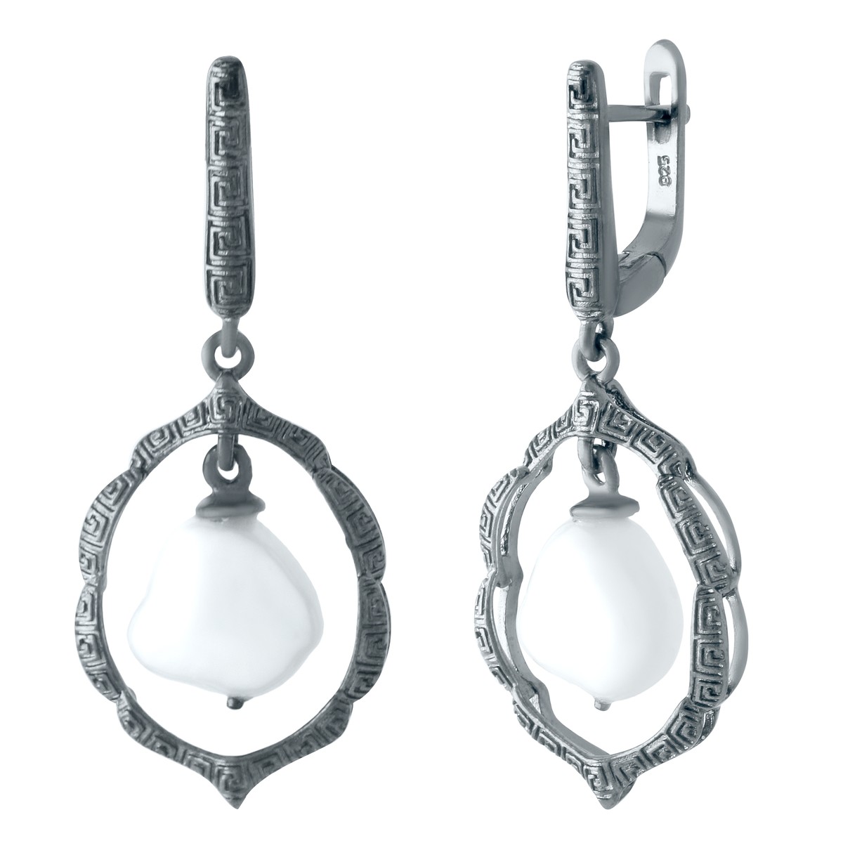 

Серебряные серьги SilverLine с натуральным жемчугом