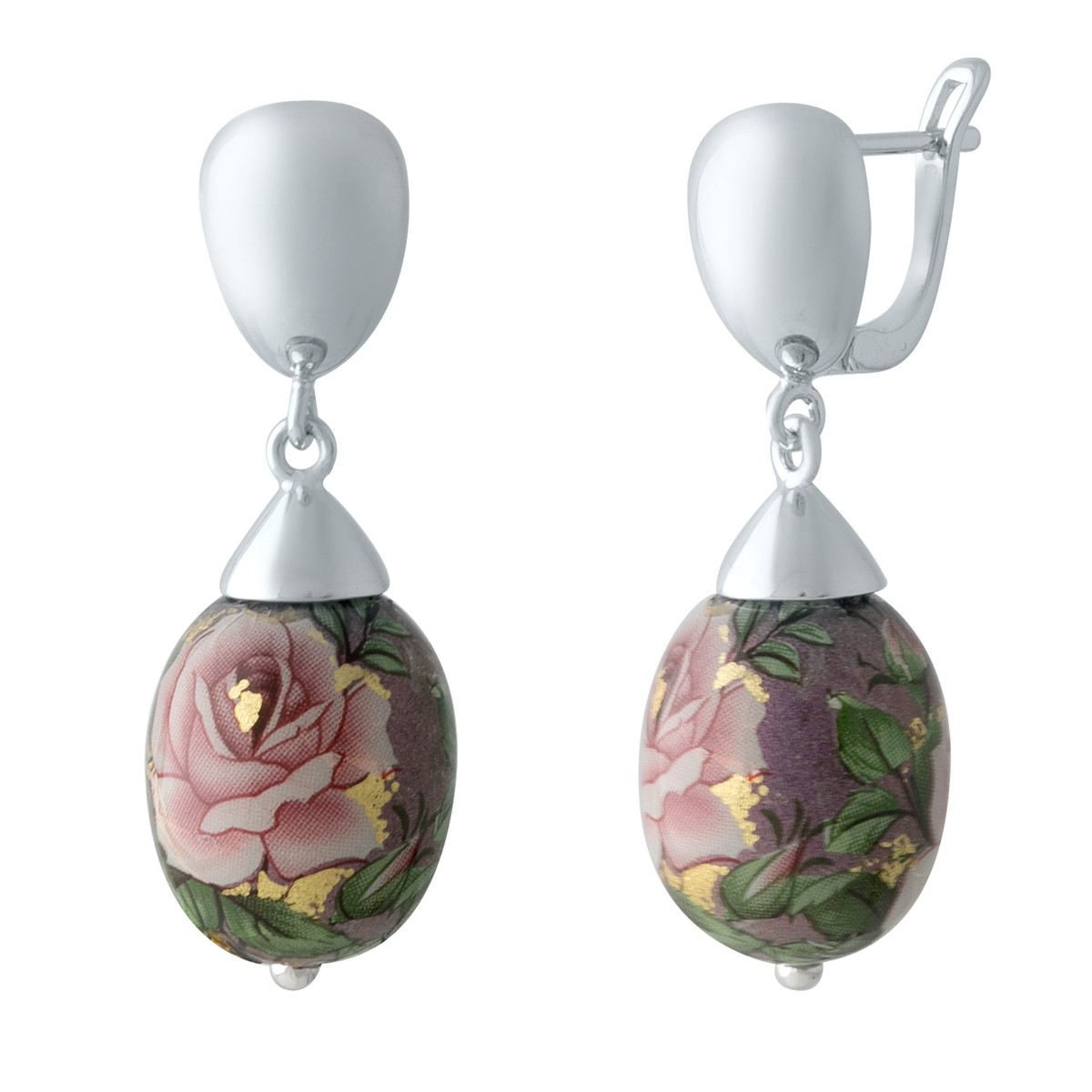 

Серебряные серьги SilverLine с емаллю