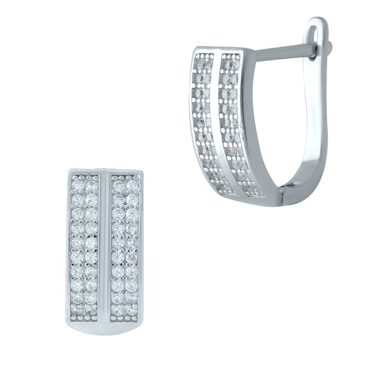 

Серебряные серьги SilverBreeze с фианитами