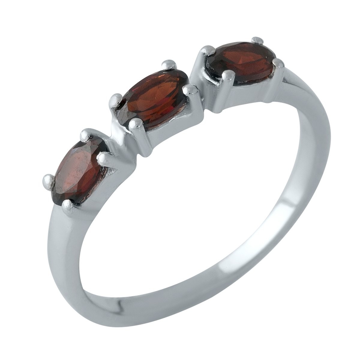 

Серебряное кольцо SilverLine с натуральным гранатом 0.8ct 17.5 размер