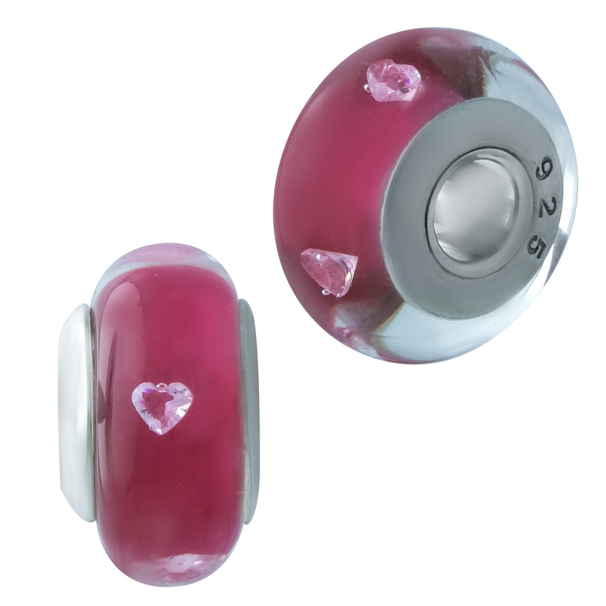 

Серебряный шарм SilverLine с стеклом Мурано