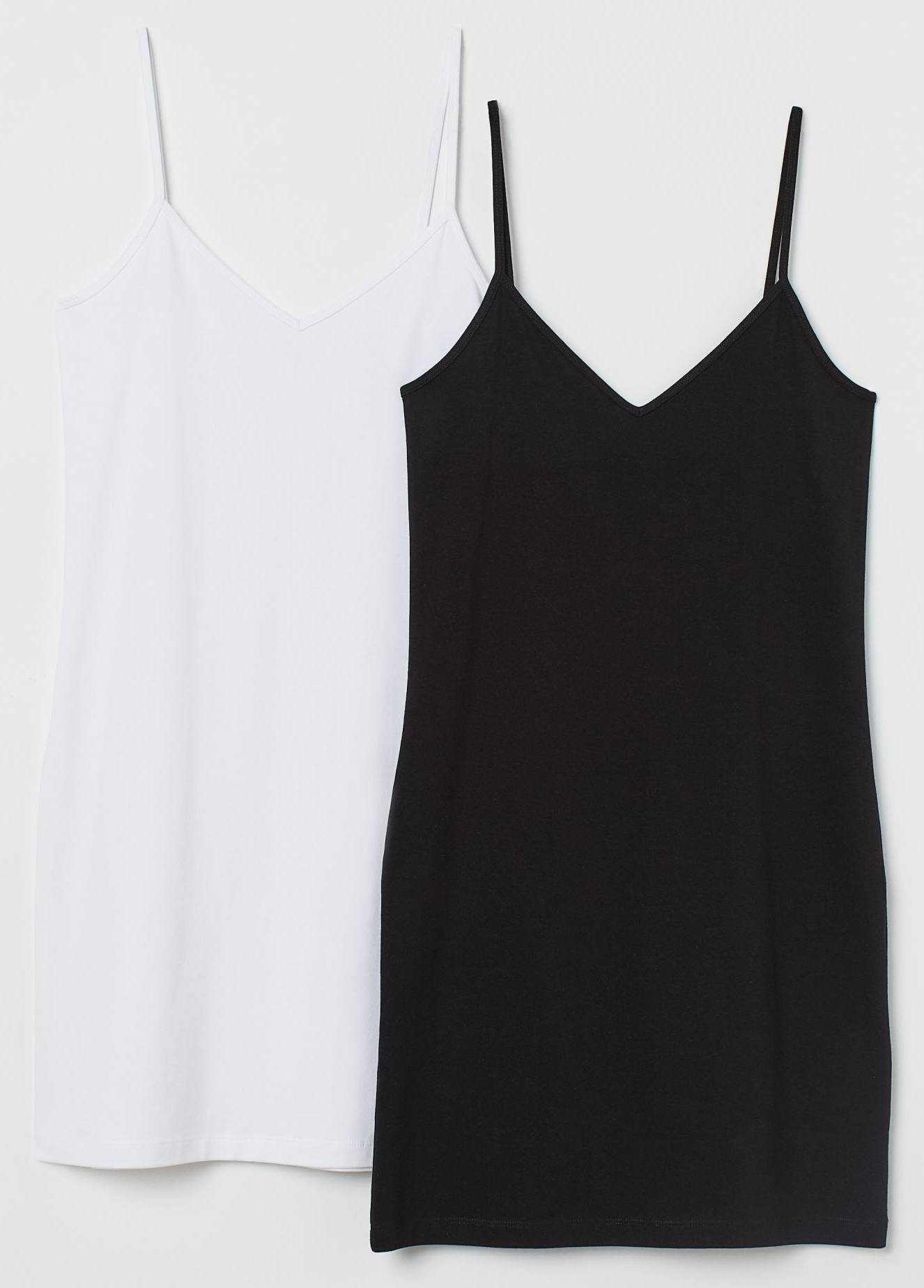 

Майка H&M 1411-893994 S 2 шт Бело-черная