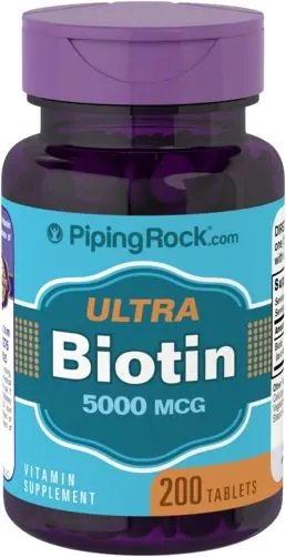 

Piping Rock Biotin 5000 mcg (5 mg) 200 Tablets Биотин