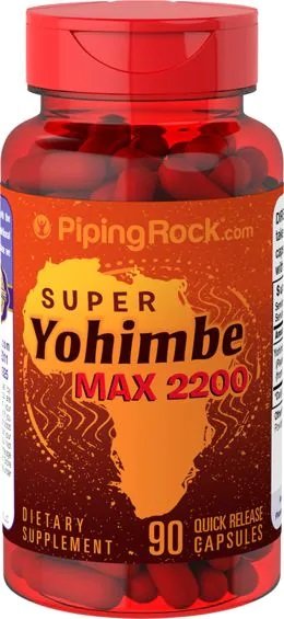 

Piping Rock Super Yohimbe Max 2200 90 Capsules Йохимбе 2200, высокая концентрация, максимальный объем