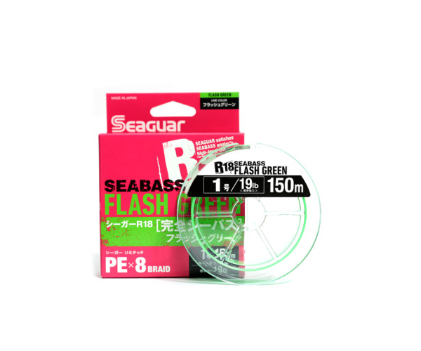 

Шнур Seaguar R18 Seabass Flash Green 150m #1,0 (арт.1919708801)