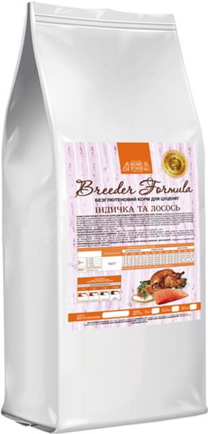 

Безглютеновый корм Home Food для щенков мелких пород с индейкой и лососем 10 кг