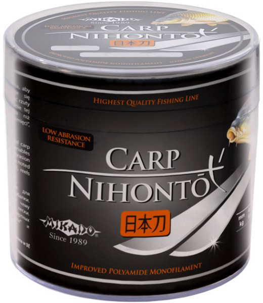 

Леска Mikado Nihonto Carp 600 м 0.35 мм 11.9 кг Черная (ZNK6-035)