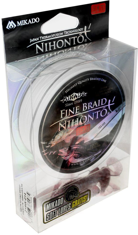 

Шнур Mikado Nihonto Fine Braid 150 м 0.18 мм 14.40 кг White (Z19W-018)