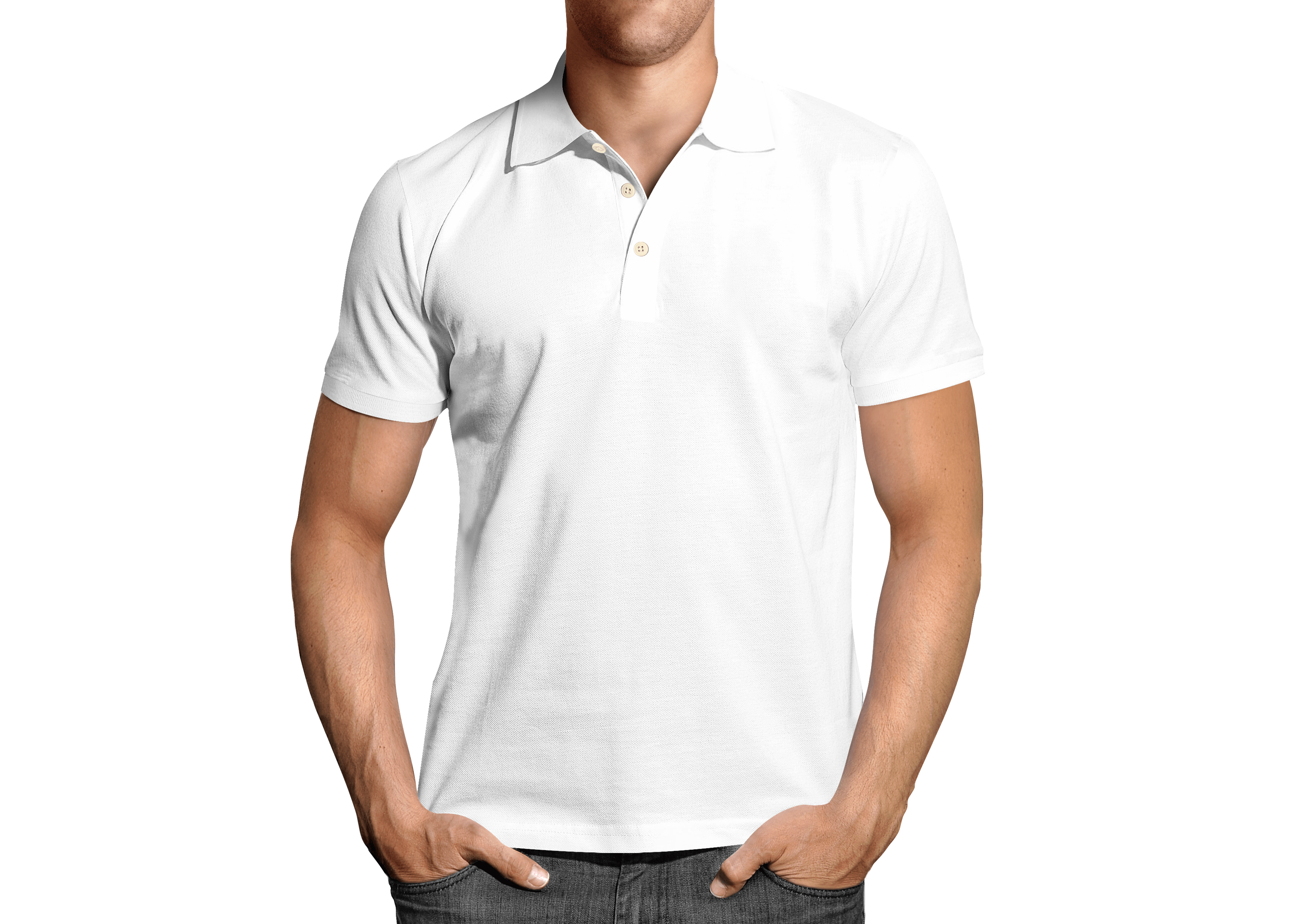 

Футболка мужская белая POLO B&C S