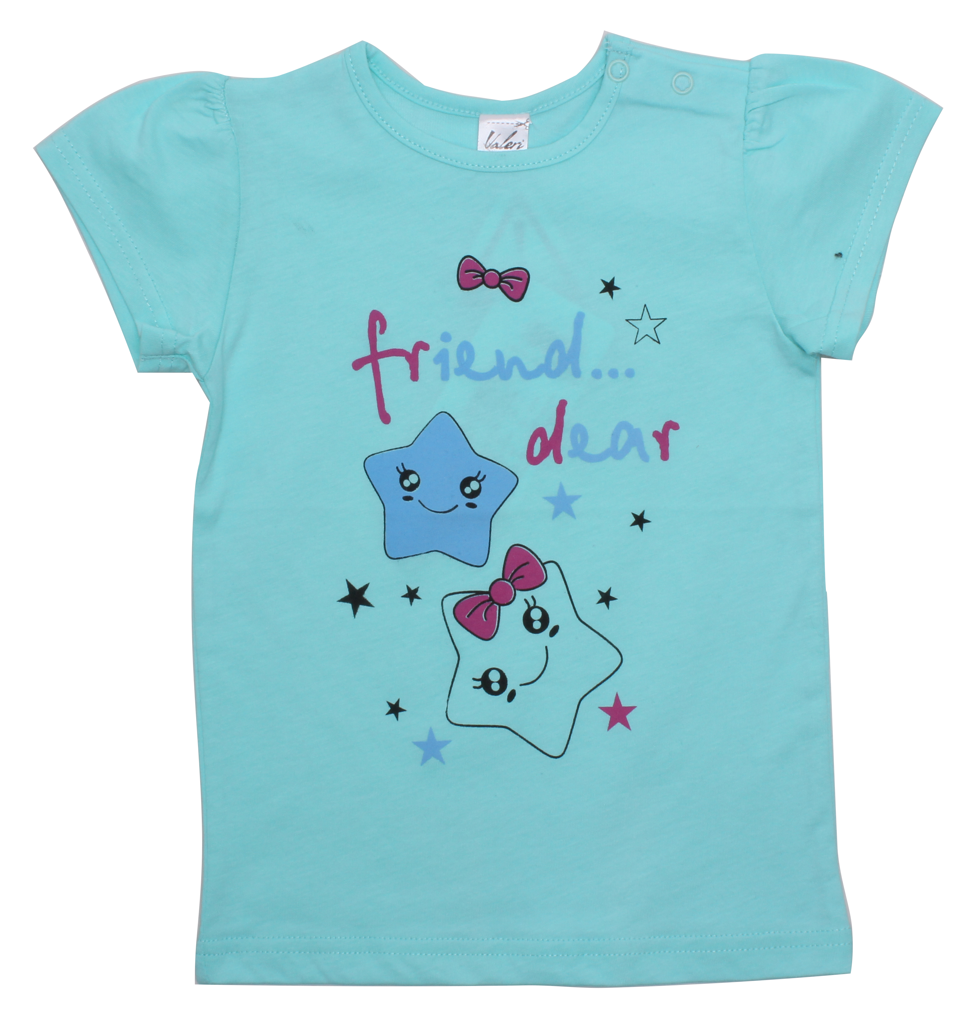 

Футболка для девочек Валери-Текс 1412-55-126-020 92 см Бирюзовый