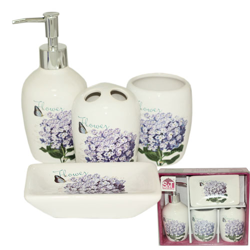 

Набор аксессуаров для ванной S&T Сирень White / Purple (888-06-003)