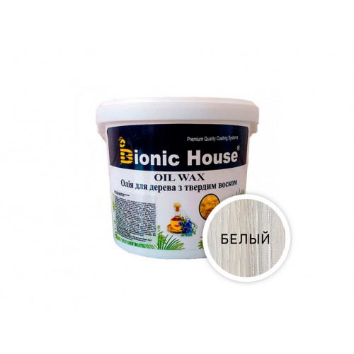 

Масло-воск для дерева с карнаубским воском Bionic House в цвете (белый)